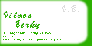 vilmos berky business card